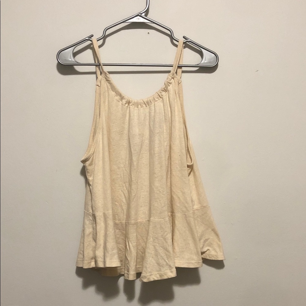 George Cream Lightweight Flowy Spaghetti-Strap Camisole